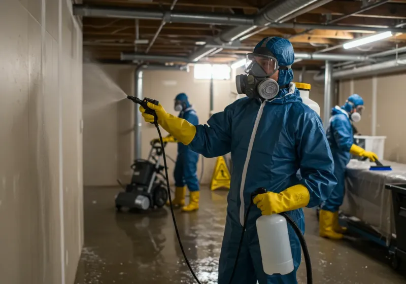 Basement Sanitization and Antimicrobial Treatment process in Cashmere, WA