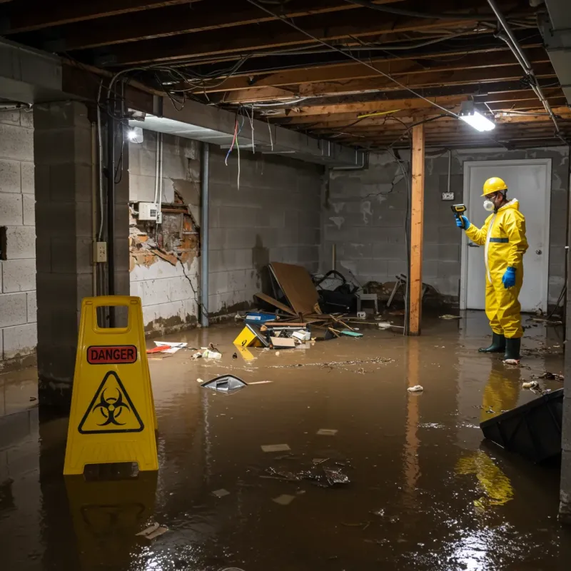 Flooded Basement Electrical Hazard in Cashmere, WA Property